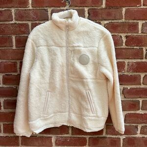 Kith Pinehurst Bonded Sherpa Full Zip Jacket Cream Mens XS NEW